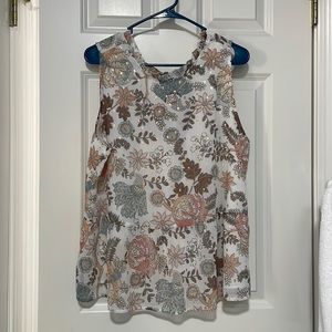 Loft shell/shirt with gold accents